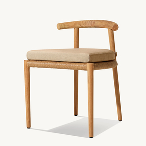Ensemble de chaises de salle à manger en teck pour l'extérieur, ensemble de table de salle à manger de jardin, ensemble de salle à manger imperméable pour patio - Product Image 3
