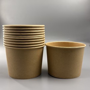 OEM ODM Compostable Round <b>Paper</b> <b>Bowl</b> Custom Size Printed Kraft Takeaway <b>Bowl</b> For Meal Prep Containers - Product Image 6