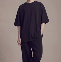 Kaos Pria Lengan Pendek Basic Heavyweight Gaya Minimalis Kasual untuk Sehari-hari
