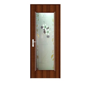ABYAT UPVC 욕실 문 새로운 디자인 플라스틱 우아한 디자인 유리 스윙 인테리어 문 현대 5 년 CE ISO CN;ZHE - Product Image 1
