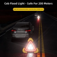 Neue Tragbare Multifunktionale Auto-Notfallbeleuchtung Solarbetriebenes Fahrzeug-Warnschild Aufladbare Stroboskop-LED Dreieckige Warnleuchte