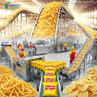 Shepody industriële productielijn voor frieten, aardappelverwerkingsmachine, CE-gecertificeerd voor commerciële diepvriesvoedselverwerkingsfabriek