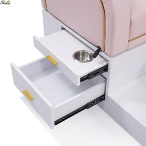Silla de spa de un solo pie para salón de uñas, silla de estación de hidromasaje <span class=keywords><strong>Lotus</strong></span> Darcy Pink pedicura, silla de spa con luz Led para hombres - Product Image 4