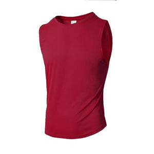 Débardeur de sport tricoté en maille pour homme, coupe ajustée, style racer à épaules larges, taille européenne, pour le commerce transfrontalier, idéal pour l'été et le fitness - Product Image 3