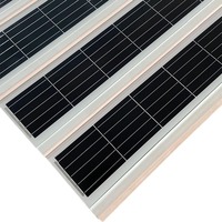 Système de tuiles solaires bifaciales PERC HJT 16W 18W avec une efficacité de 24% Modules photovoltaïques transparents Garantie de 5 ans