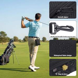 Pochette de golf multifonction en polyester imperméable pour objets de valeur, sac de rangement pour balles et tees de golf, personnalisable en gros pour usine - Product Image 2