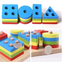 Jouets Montessori Éducatifs en Bois pour Enfants, Jeux d'Apprentissage Précoce Développant la Motricité et les Formes Géométriques