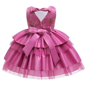 Vestido de Tul con Estampado de Estrellas y Lazo para Bebés, Diseño de Princesa, Color Rosa, Importado de China - Product Image 3