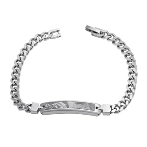 Pulsera de Identificación TIZTI con Cadena de Acero Inoxidable y Meteorito <span class=keywords><strong>Extraterrestre</strong></span> Genuino, Joyería de Moda - Product Image 5
