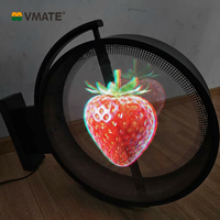 Boîte lumineuse publicitaire holographique 3D à LED double face, étanche, pour extérieur, avec contrôle intelligent par application, pour restaurant, café