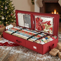 Boîte de rangement pour rouleaux de papier cadeau de Noël, nouvelle conception, boîte de rangement extérieure étanche en tissu