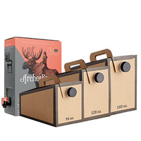 Boîte à café avec emballage intérieur pour boisson portable à usage unique de 96 oz. Tailles : 1L, 2L, 3L, 5L.