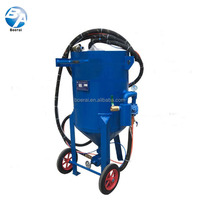 Certificado CE Portátil Mini Blaster Móvil Manual de Acero Shot Grit Sandblaster Sand Blasting Pot