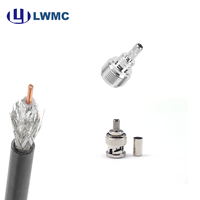 LWMC Bonne vente Prix bas Noir PVc 50ohm Rf Connecteur N Mâle R/A BNC Mâle Coaxial Câble pour LMR200 Câble