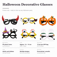 Décoration de fête d'Halloween, accessoires photo, montures de lunettes amusantes en forme de citrouille