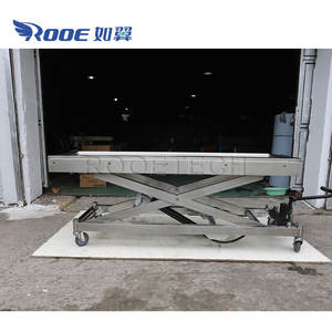 GA500A अंतिम संस्कार स्टेनलेस स्टील Cadaver हाइड्रोलिक Mortuary लाश शरीर चोर ट्राली - Product Image 5