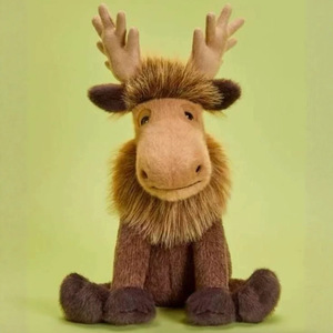 Peluche Navideño de <span class=keywords><strong>Ciervo</strong></span> Indigo <span class=keywords><strong>Canadiense</strong></span> de Edición Limitada JC Birch, con Material de Poliéster y Relleno de Algodón PP, Diseño de Alce - Product Image 2