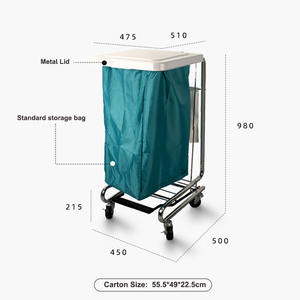 <span class=keywords><strong>Chariot</strong></span> <span class=keywords><strong>de</strong></span> blanchisserie Setbest, <span class=keywords><strong>chariot</strong></span> à déchets <span class=keywords><strong>en</strong></span> plastique et acier, <span class=keywords><strong>chariot</strong></span> <span class=keywords><strong>de</strong></span> nettoyage pour hôpitaux, hôtels et soins matinaux, à usage commercial - Product Image 4