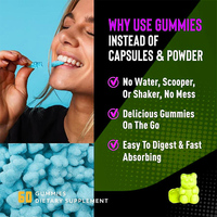 Créatine monohydratée en bonbons gélifiés pour développer les muscles, soutien énergétique pour le sport, 3000 mg, complément alimentaire pour développer les muscles, 60 bonbons gélifiés, adolescents