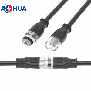 Connecteur étanche Q12 2-3 broches mâle-femelle moulé par injection, <span class=keywords><strong>contact</strong></span> rapide en cuivre australien-Hua, 10A - Product Image 4