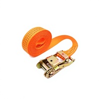 Sangle à cliquet en polyester de 1,5 pouce avec crochet plat, sangle de fixation de cargaison robuste, résistance à la rupture de 5000 kg