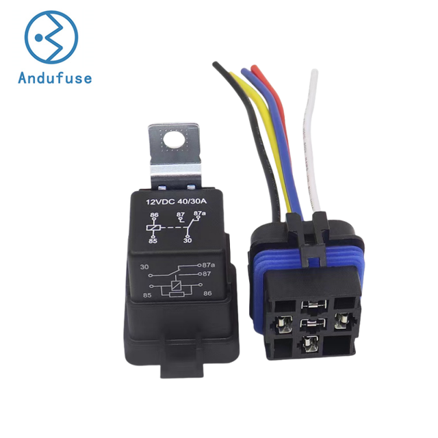 Factory Direct Waterproof JD1914 12V 24V 40A 5 Pin SPDT Relay With 12AWG 16AWG Harness Bosch Style Socket for Car Truck System