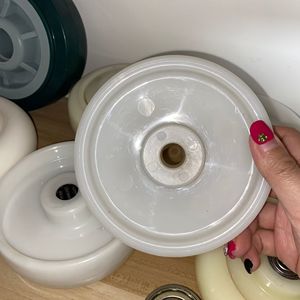 100mm 125mm 150mm <span class=keywords><strong>200mm</strong></span> Roulette pivotante robuste Blanc Pa <span class=keywords><strong>Nylon</strong></span> Roulette roues en plastique durralble transpalette - Product Image 4