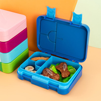 Boîte à lunch AOHEA divisée sans BPA pour enfants, boîte bento avec 3 compartiments, design coloré, vaisselle pour enfants, passe au lave-vaisselle