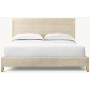 เตียงคู่ไม้เนื้อแข็งสไตล์โมเดิร์นยุโรป พร้อมที่เก็บของ ดีไซน์เรียบง่ายสร้างสรรค์ - Product Image 1