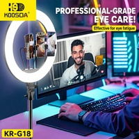 Anneau lumineux sans fil professionnel à télécommande pour diffusion en direct Kr-g18 Rgb Mini Lampe LED portable pour photographie