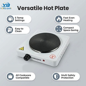 Mini cuisinière électrique portable en métal 1500W blanche à plaque chauffante unique pour usage domestique - Product Image 1