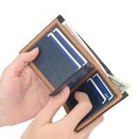 Dompet Kulit Pria Baellerry yang Dapat Disesuaikan, Tempat Kartu, Dompet Koin, Dompet Pendek Pria