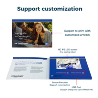 Marketing bien diseñado, regalos de marketing digital, uso de invitación, reproductor de pantalla LCD, tarjeta de vídeo portátil, folleto de vídeo