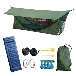 <span class=keywords><strong>Hamaca</strong></span> columpio para acampar al aire libre de nuevo diseño con colchón inflable refugio solar y lona impermeable hecha de poliéster duradero - Product Image 1