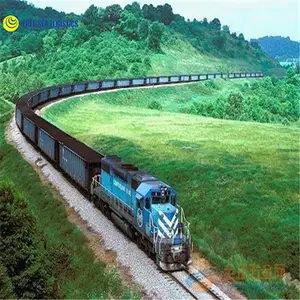 Bester Eisenbahnzug China Eisenbahnfrachttransport nach Europa Russland Global Container CIF-Formular Ladung Herkunftsart Guangzhou GUA