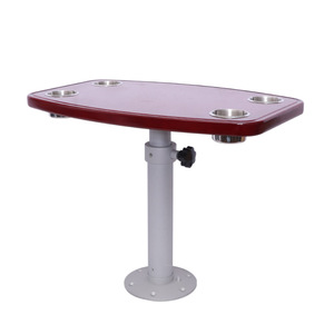 <b>Adjustable</b> <b>Height</b> <b>Table</b> Oak Aluminum Alloy Solid Wood Complete Set For Rv Commercial Vehicles Recreational Vehicles - Product Image 5