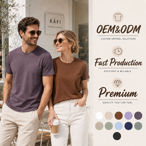 เสื้อยืดผู้ชาย OEM ODM สกรีนโลโก้ได้ ผลิตตามแบบที่ต้องการ ผ้าสแปนเด็กซ์ผสม ระบายอากาศได้ดี สไตล์ลำลองธุรกิจ คุณภาพสูง ขายส่ง - Product Image 1