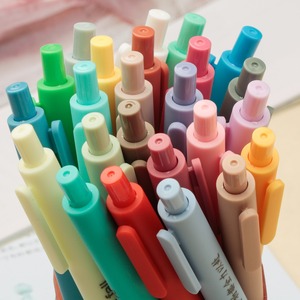 Stylo bille rétro Macaron Presses, pointe balle, stylo gel signature, papeterie de bureau et scolaire, logo personnalisé - Product Image 4