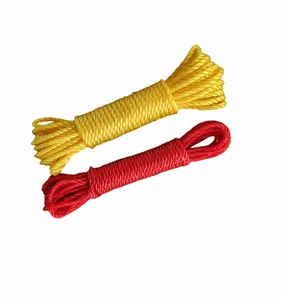 Cuerda de nailon para ropa, accesorio de plástico de colores, 3mm, 4mm, 5mm, 6mm, 10m, 15m y 20m de largo, utilizado como línea de lavado