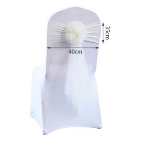 Bande de chaise extensible en spandex pour mariage, ceinture de chaise en gros pour décoration d'événements et de fêtes - Product Image 2