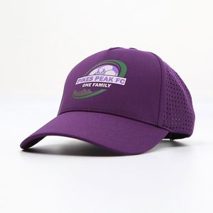 Gorra de Béisbol Personalizada de 5 Paneles con Orificios Láser, Impresión de Malla, Logotipo Serigrafiado, Gorra Deportiva de Golf Perforada - Product Image 2