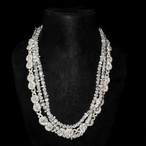 Collar de Diamantes de Platino de Lujo para Mujer, Joyería de Boda, Certificado GIA, Corte Pera Natural, Color D - Product Image 1