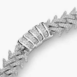 Premium 925 Sterling Silver Cuban Link Bracelet Lab Grown Moissanite Diamond Smooth Shine Elegant Jewelry - Product Image 3