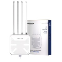 Point d'accès Wi-Fi 7 PoE extérieur Wavlink, prolongateur de portée, répéteur bi-bande BE5100, routeur Wi-Fi 7 maillé extérieur 573HBE2