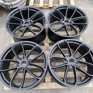 Cerchi Forgiati Personalizzati GPW per <span class=keywords><strong>Porsche</strong></span> 22x12 21x9.5/21x10 5x130 Nero Lucido, Adatti per Macan S GTS Turbo, Ruote per Auto Passeggeri - Product Image 4