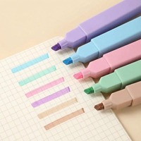 Ikeyword – Lot de 12 surligneurs effaçables à l'air à pointe oblique en plastique pour papier, fournitures scolaires et étudiants