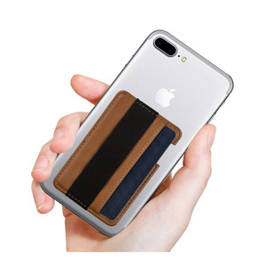 Creative phone <b>card</b> <b>holder</b>, PU leather backed <b>card</b> <b>holder</b>, anti-magnetic <b>card</b> <b>holder</b>, phone sticker, custom logo. - Product Image 3