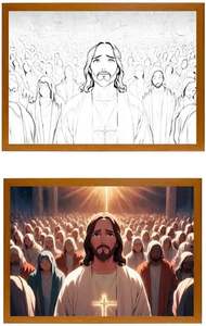 Miraclelamp-bức tranh Led 4D, đèn thần kỳ 4D LED paintinginspiring bức tranh Jesus, đèn trang trí quà tặng Christian - Product Image 4