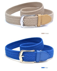 <span class=keywords><strong>Ceinture</strong></span> en tricot extensible <span class=keywords><strong>tressée</strong></span> élastique en cuir réglable confortable pour hommes pour femmes Jeans Pantalons de golf Shorts - Product Image 4