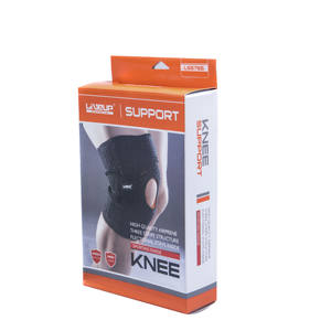 دعامة ركبة خفيفة الوزن وناعمة وقابلة للتنفس بثلاثة خطوط، متوفرة بالجملة من المصنع، لتخفيف آلام الركبة مع أحزمة قابلة للتعديل - Product Image 4